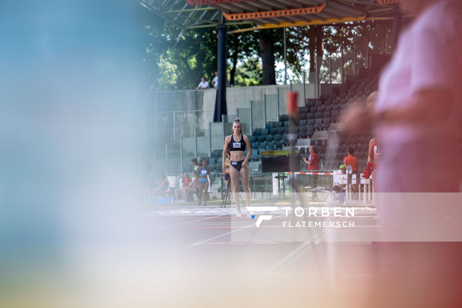 Kira Wittmann (LG Goettingen) im Dreisprung am 02.07.2022 waehrend den NLV+BLV Leichtathletik-Landesmeisterschaften im Jahnstadion in Goettingen (Tag 1)